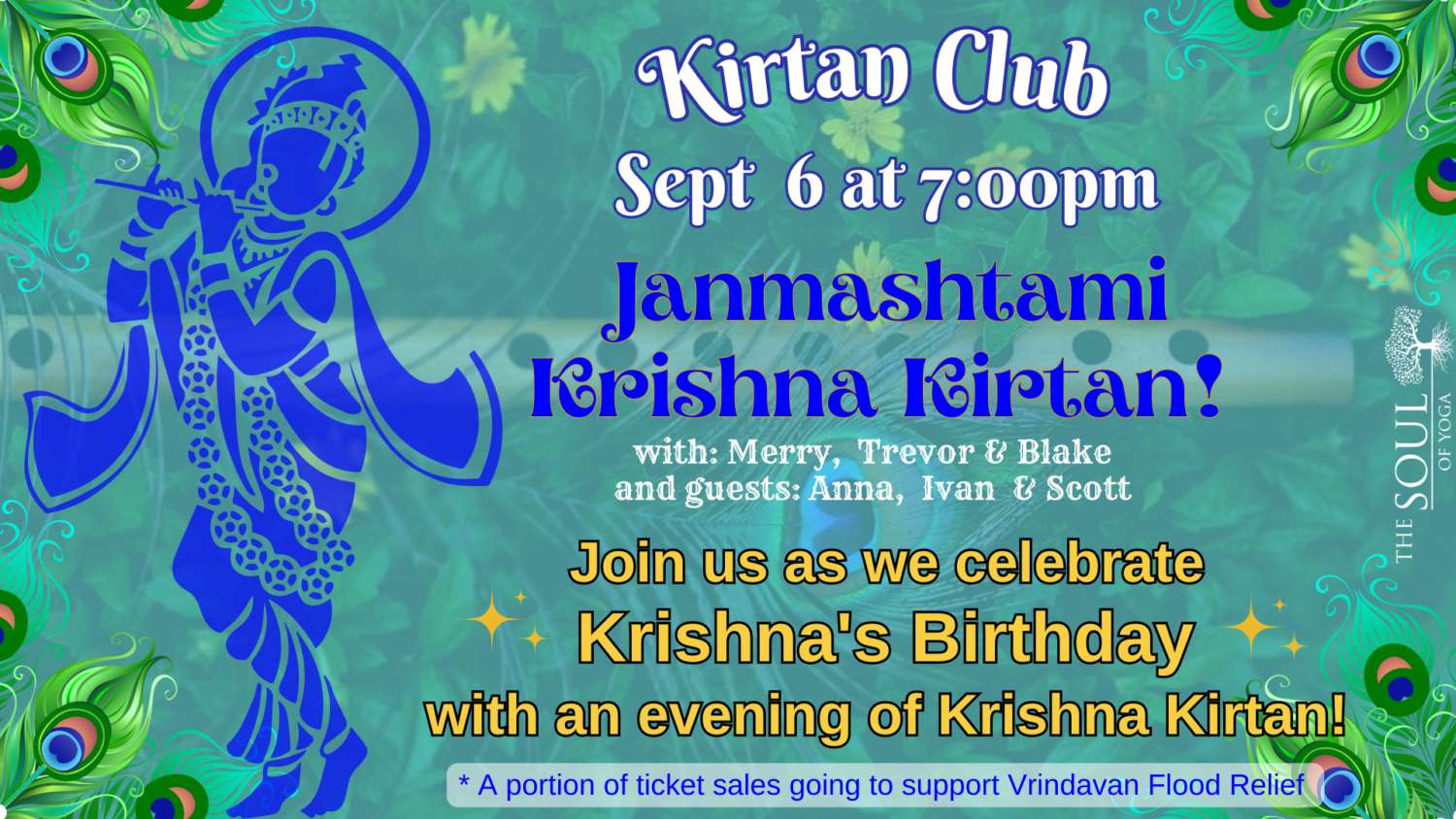 Krishna's Birthday Kirtan Club - Janmashtami! Fundraiser
